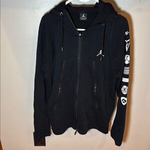 Jordan Black Zip-Up Hoodie